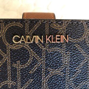 New Calvin Klein Brown Leather Wallet